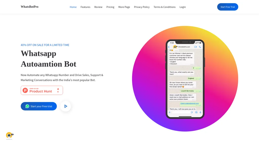 WhatsBotPro website