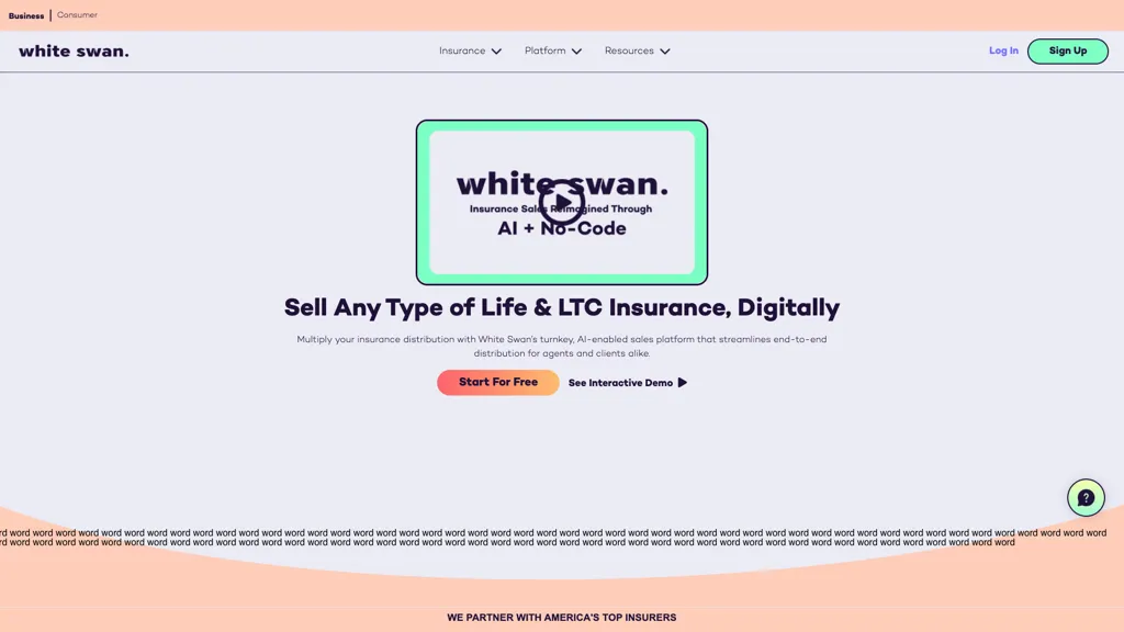 White Swan AI tool screenshot