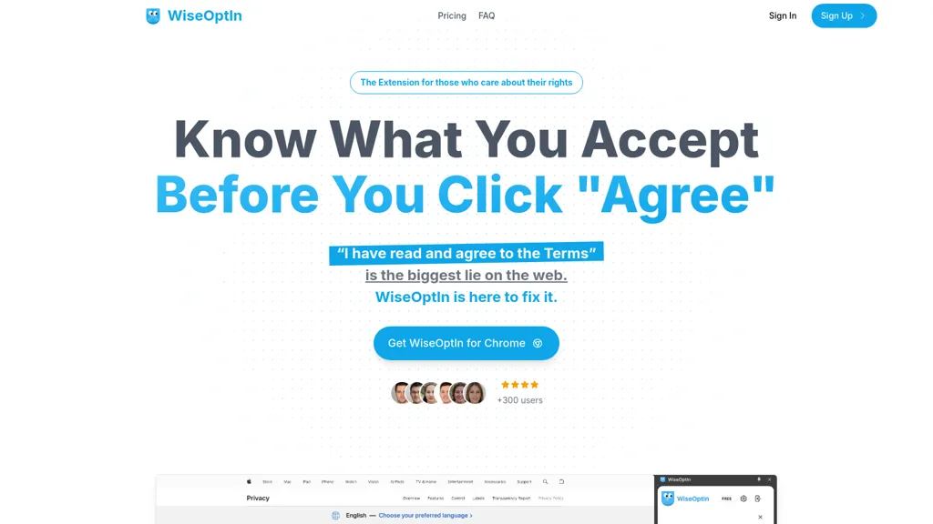 WiseOptIn website