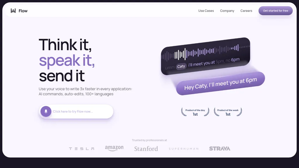 Wispr Flow website