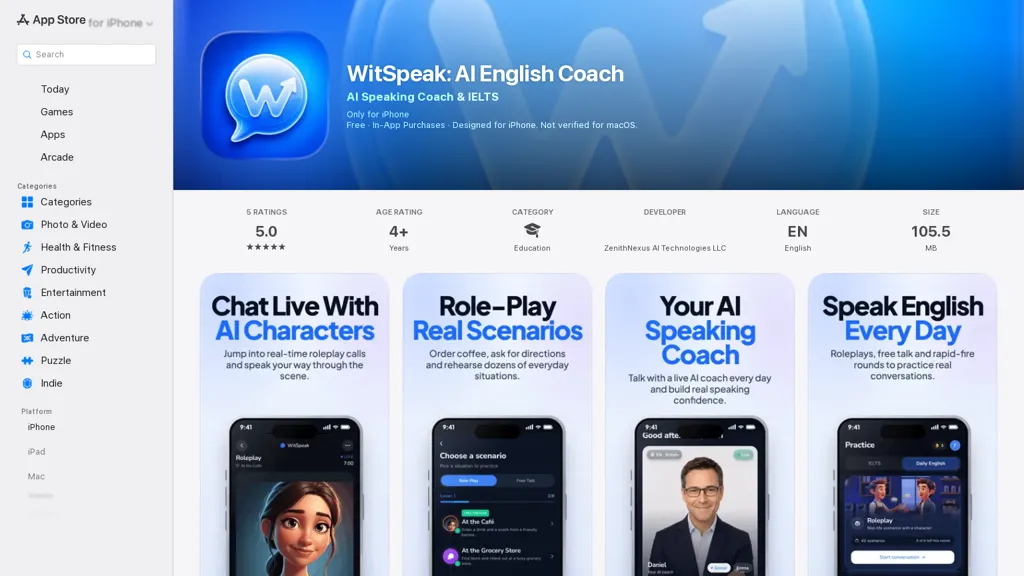 WitSpeak AI tool screenshot