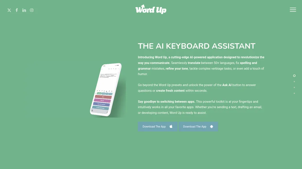 Word Up website