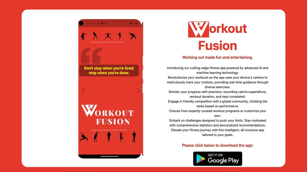 Workout Fusion website