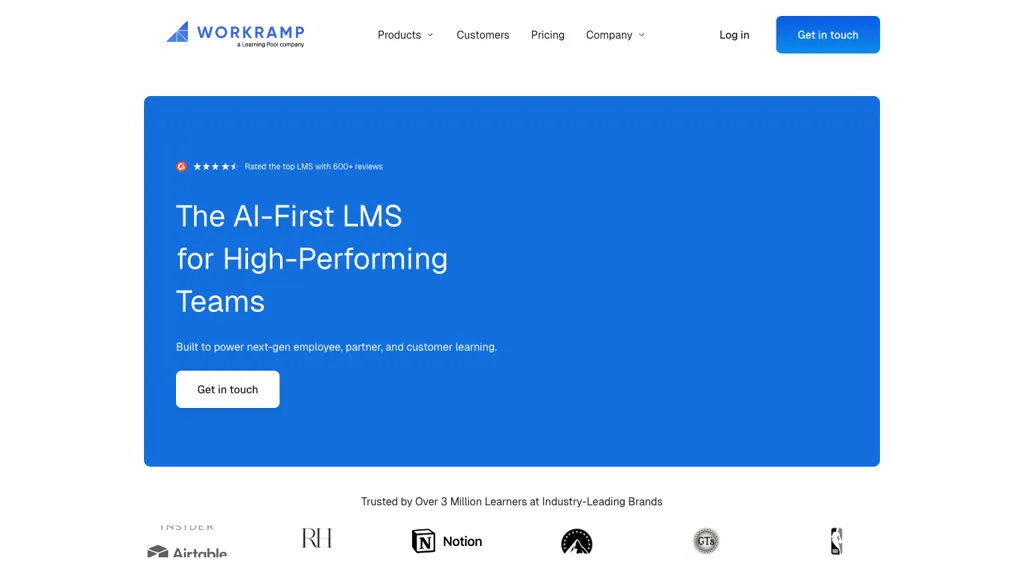 WorkRamp LMS AI tool screenshot