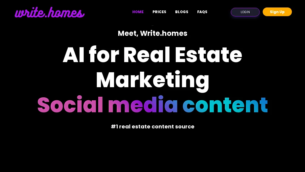 Write.homes website