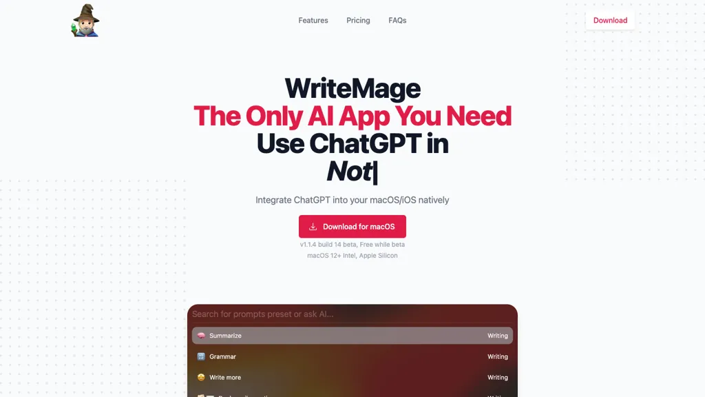 WriteMage website