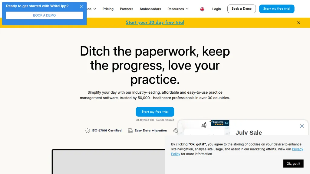 writeupp AI tool screenshot