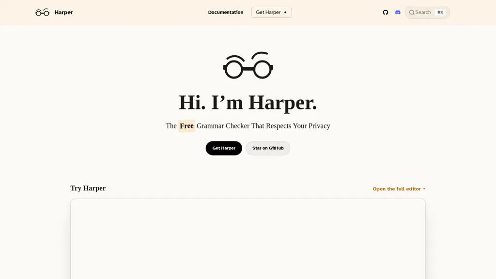 Harper AI tool screenshot