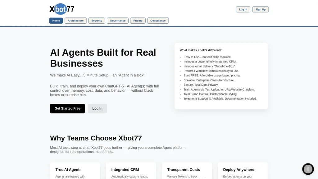Xbot77.com AI tool screenshot