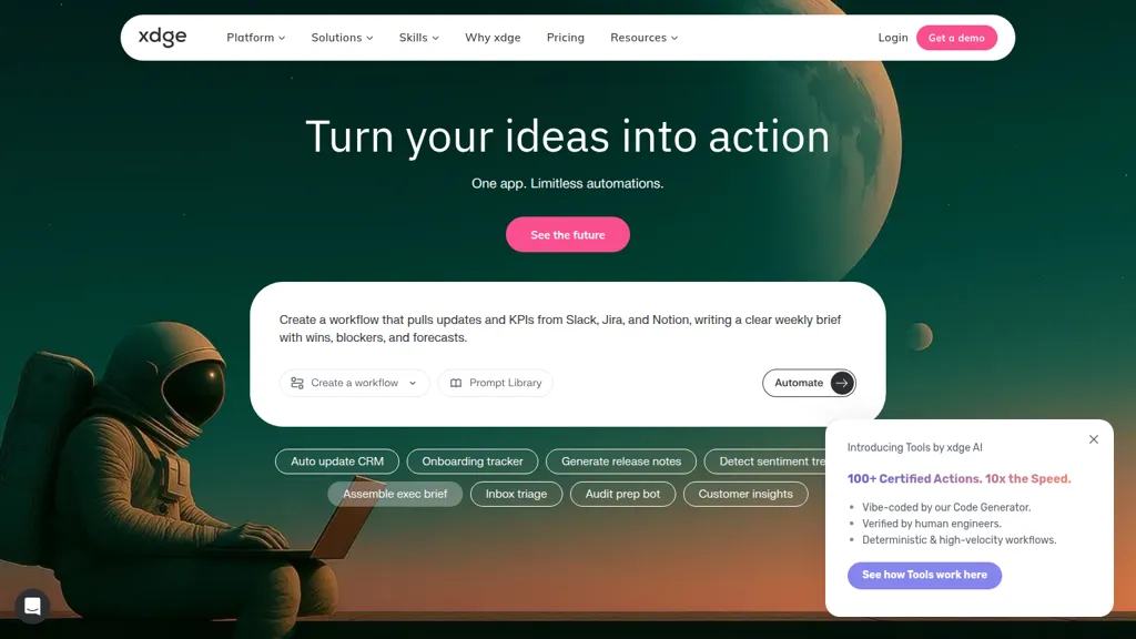 Xdge AI AI tool screenshot