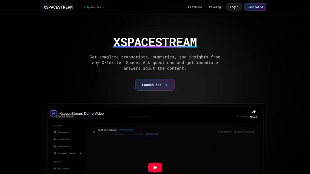 XSPACESTREAM AI tool screenshot