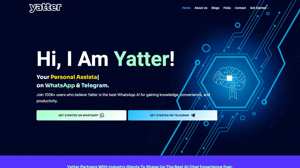 Yatter AI website