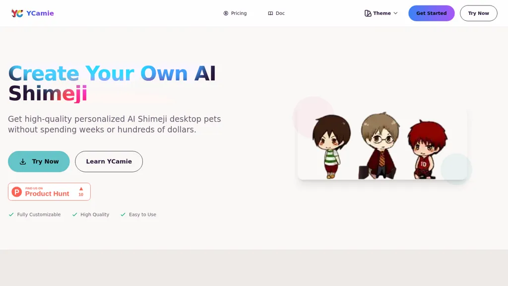 YCamie AI tool screenshot