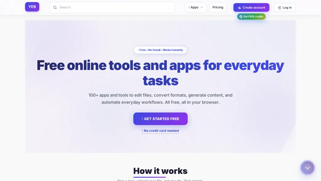 YEB.to AI tool screenshot