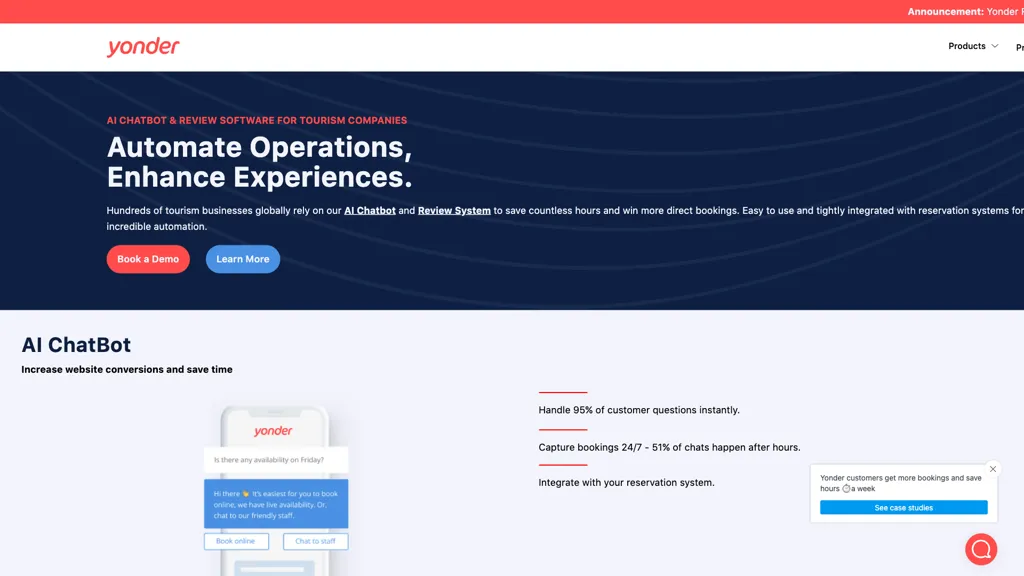 Yonderhq.com AI tool screenshot