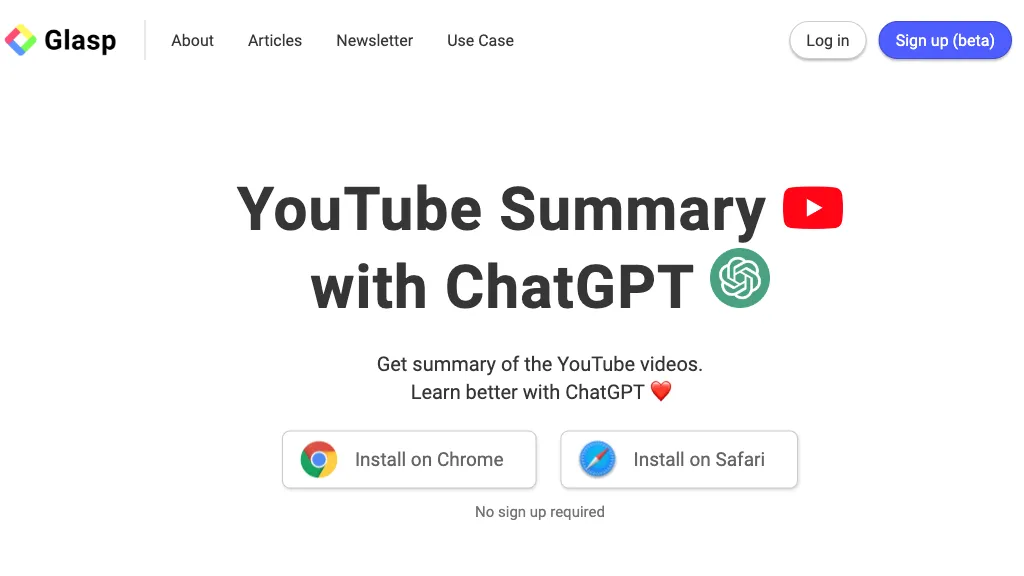 YouTube Summary with ChatGPT website