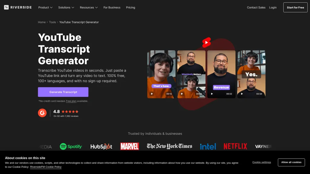 Youtube Transcript Generator - Riverside image