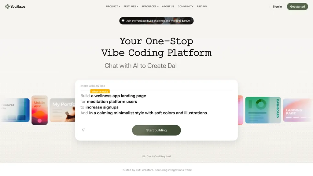 YouWare AI tool screenshot