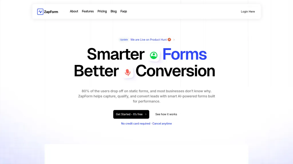 ZapForm AI tool screenshot