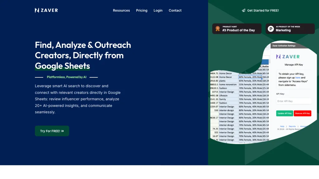 Zaver website