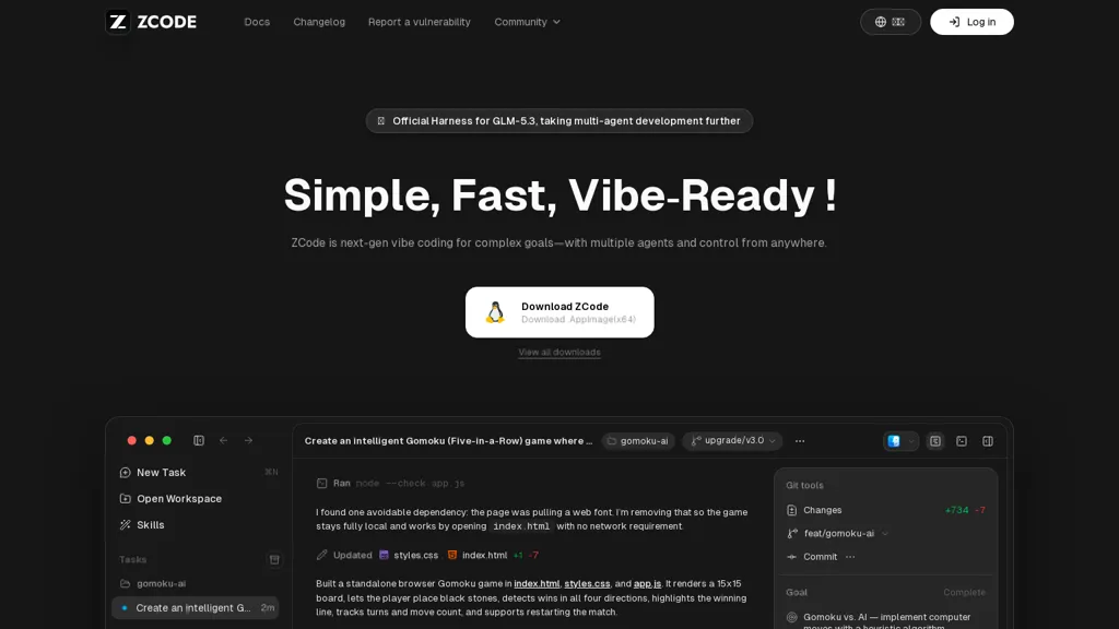 ZCode screenshot