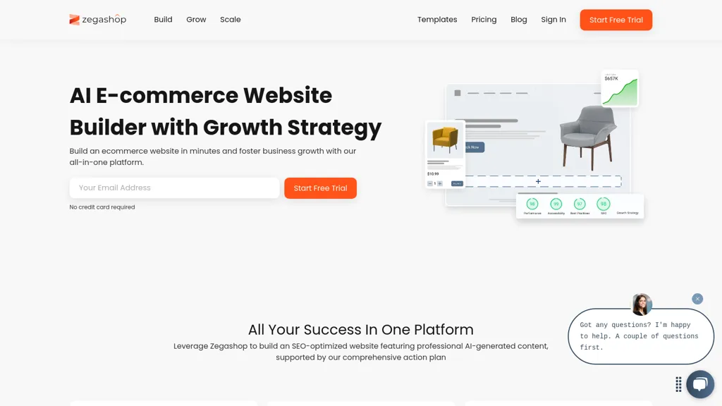 Zegashop website