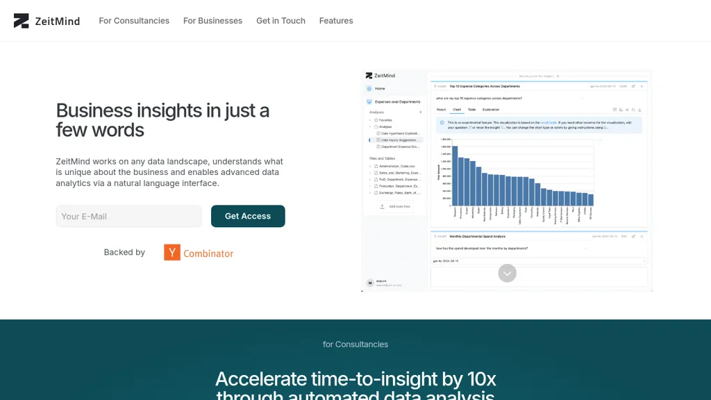 Zeit AI website