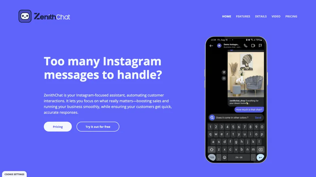 ZenithChat website