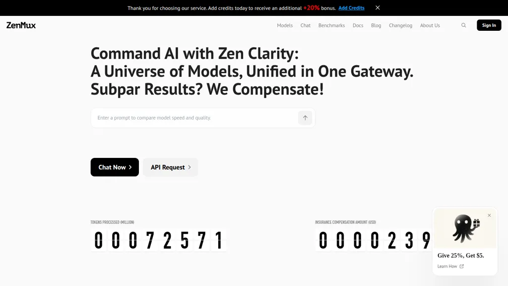 ZenMux AI tool screenshot