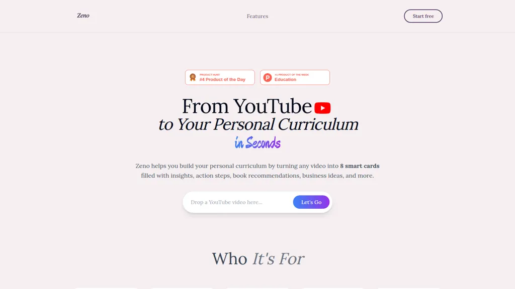 Zeno AI tool screenshot