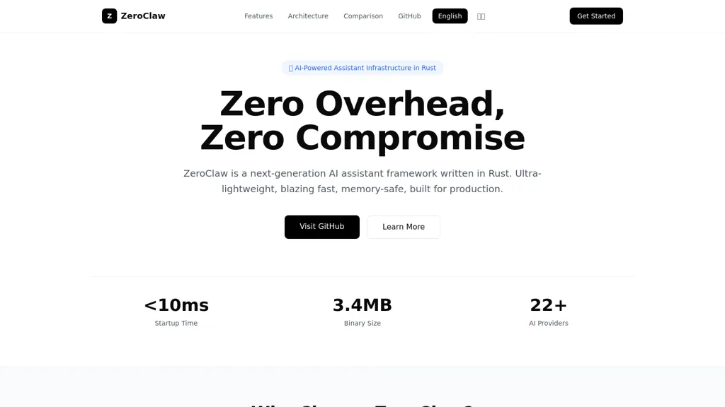 ZeroClaw AI tool screenshot