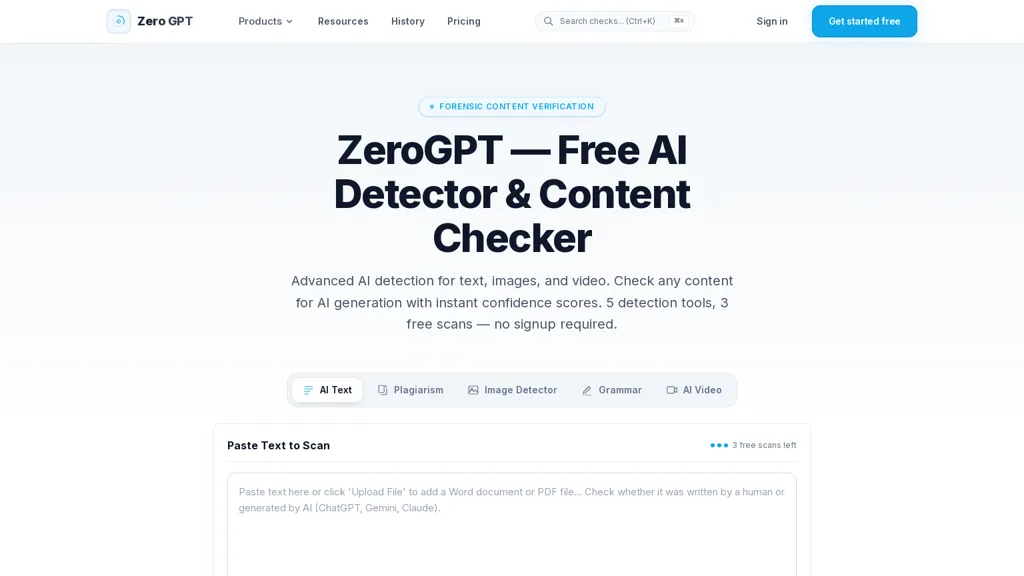 Zero GPT screenshot